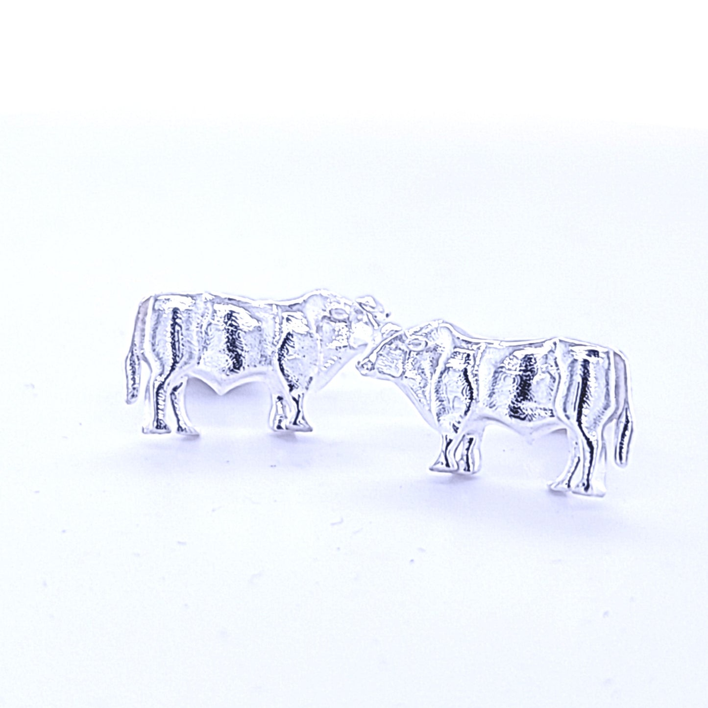 Bull Earrings - Sterling Silver