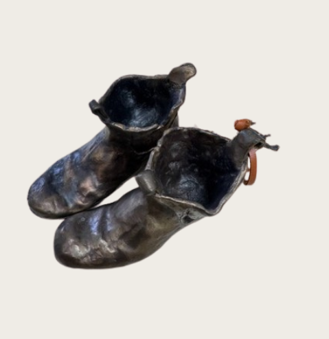 Bronze Boots Sculpture