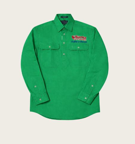Work Shirt - Mens half button/closed front