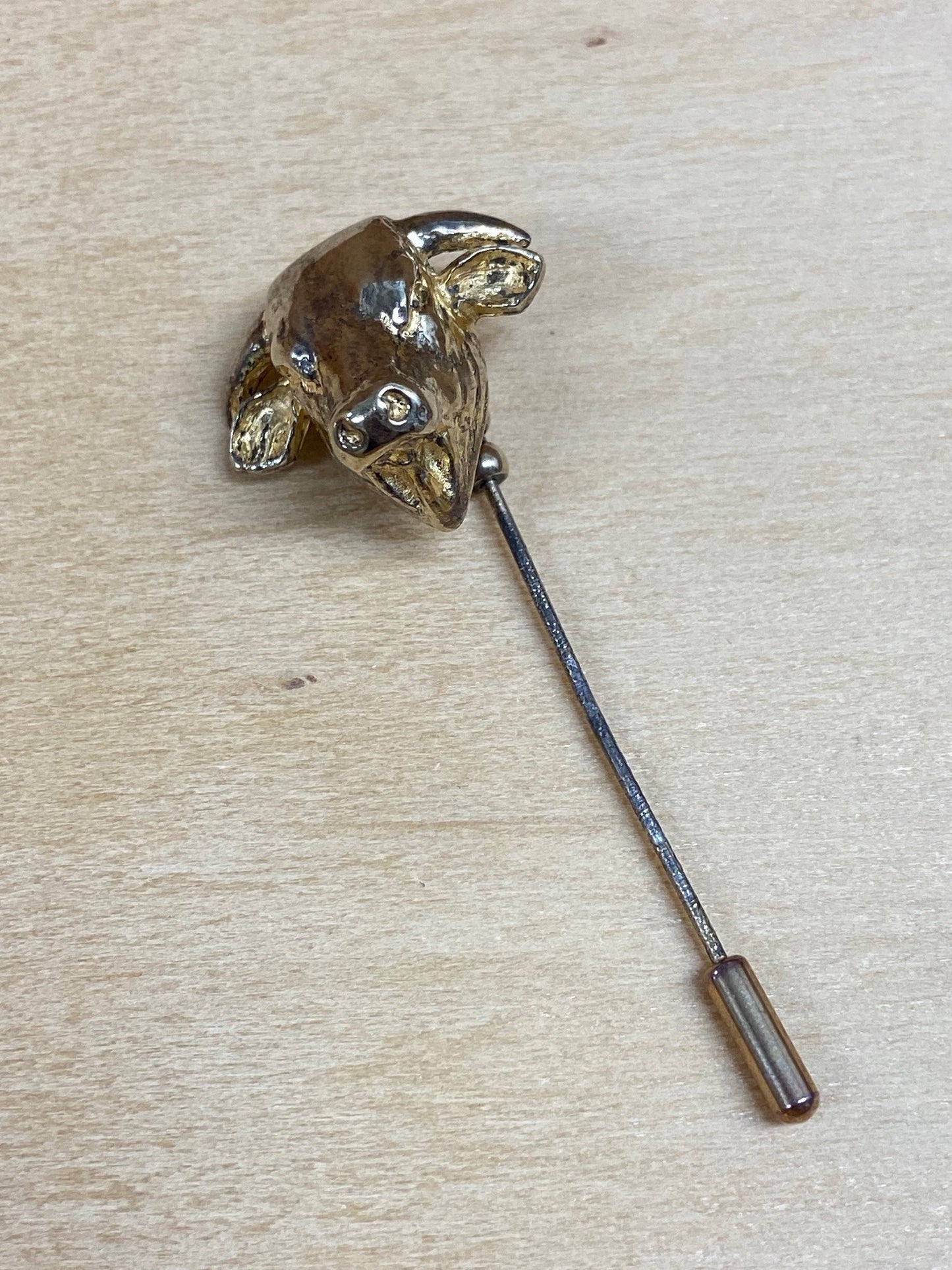 Bull Head Tie Pin - Gold